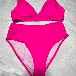 HILINKER Vibrant Pink One Piece Swimsuit